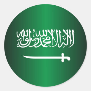 Saudische Flaggen-Aufkleber Runder Aufkleber