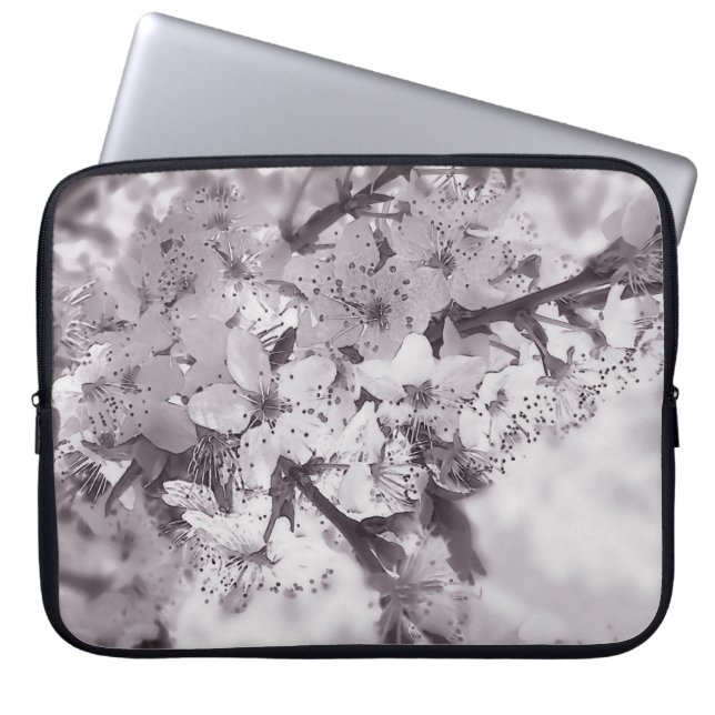 Sauer-Kirschbaum Schwarz-Weiß Laptopschutzhülle (Vorderseite)