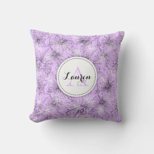 Sauerkirsche, lilly-pilly-floral lila Kissen