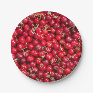 Sauerkirschmuster Pappteller