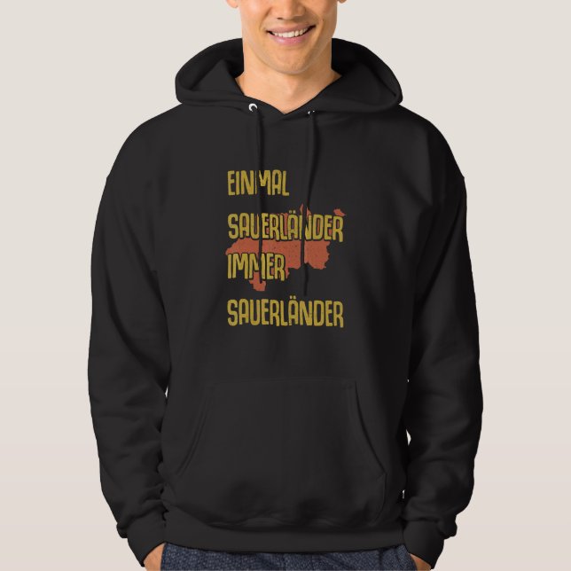 Sauerland Germany Sauerlander German Hiking Hoodie (Vorderseite)