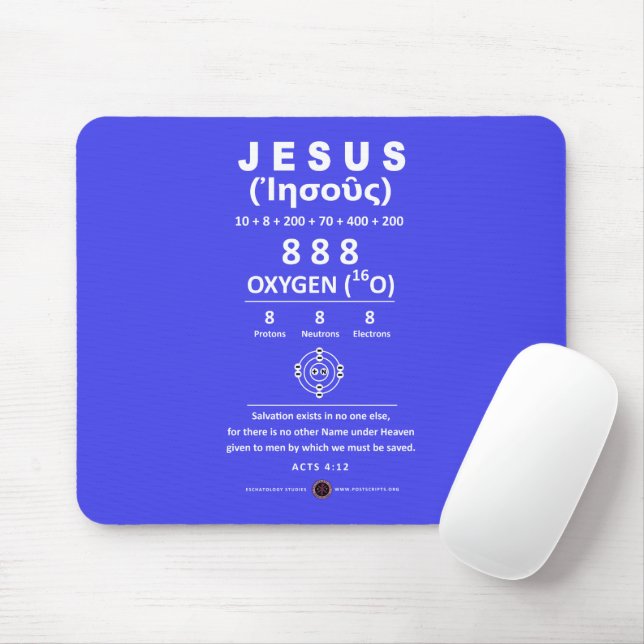 Sauerstoff 888 Name Jesu Mousepad (Mit Mouse)