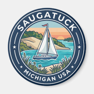 Saugatuck-Segelschiff Michigan Magnet
