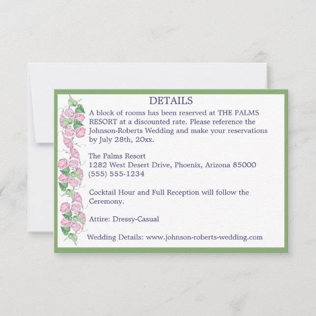 Sauge avec détails de fleurs roses Cartes (Devant)