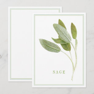 SAUGE FRAÎCHE Carte plate 4,5x6,25