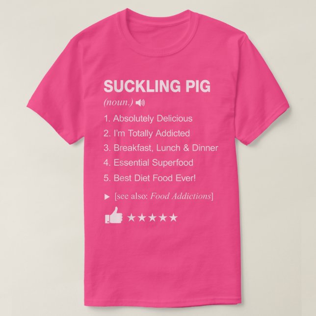 Saugende Schweinedefinition bedeutet "Funny" T-Shirt (Design vorne)