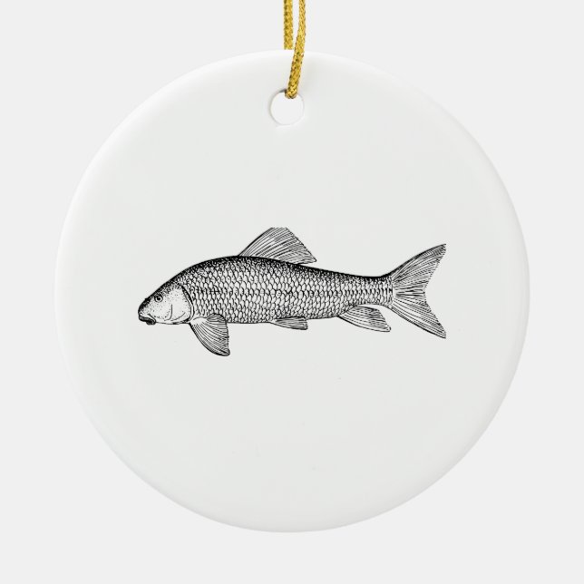 Sauger-Fisch-Kunst Keramik Ornament (Vorne)