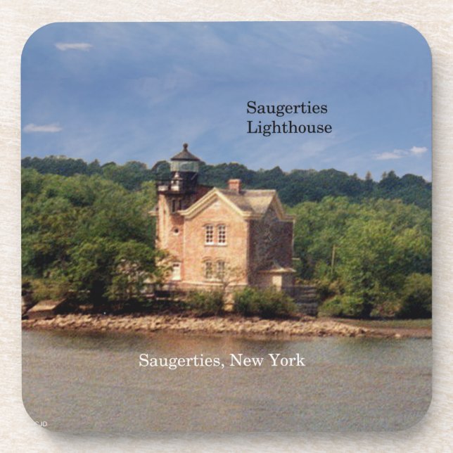 Saugerties Lighthouse Set von 6 Untersetzer aus Ku (Vorderseite)