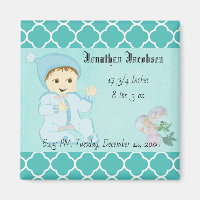 Säugling Baby Boy in Blue mit Blume