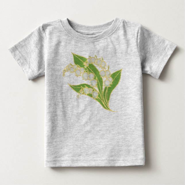 Säugling Bio Strampler: Lily of the Valley Baby T-shirt (Vorderseite)