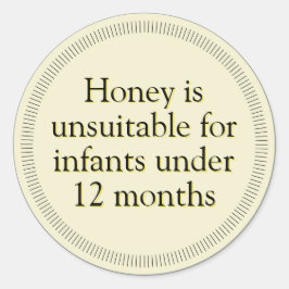 Säugling Honey Warnung antike weiße Stickers