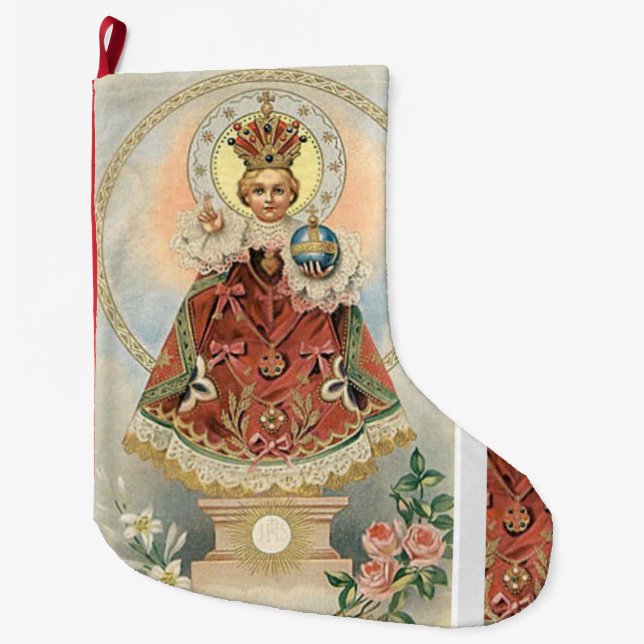 Säugling Jesus von Rosen Prags w Großer Weihnachtsstrumpf (Vorderseite)