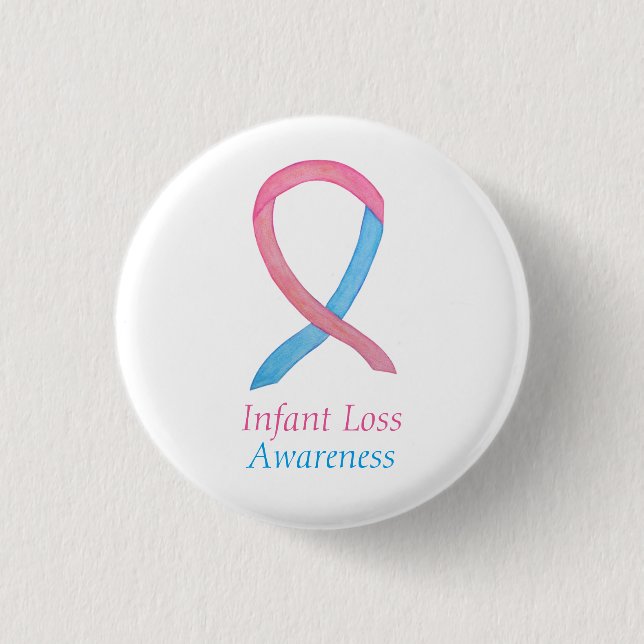 Säugling Lose Awareness Ribbon Custom Art Buttone Button (Vorderseite)