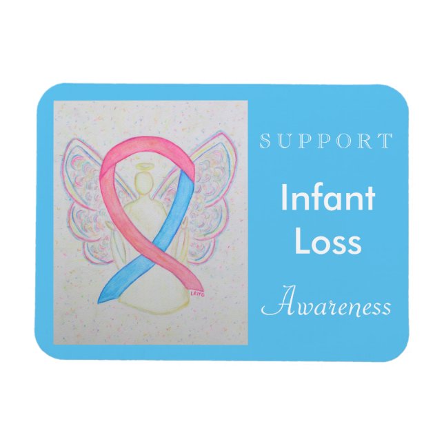 Säugling Lose Awareness Ribbon Engel Custom Magnet (Horizontal)