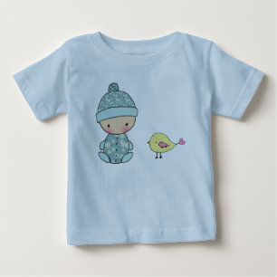 Säugling Onsie Strampler mit Baby und Gelbvögel