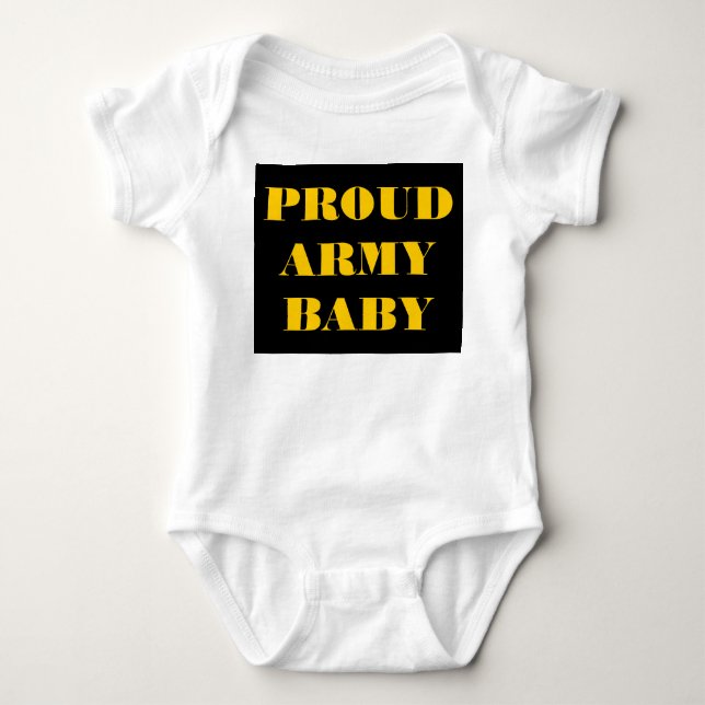 Säugling Strampler Proud Army Baby (Vorderseite)