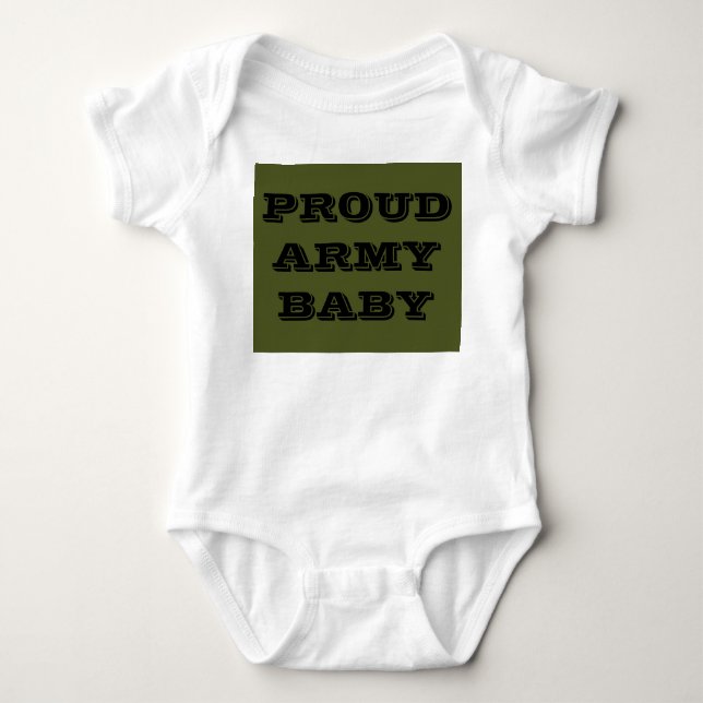 Säugling Strampler Proud Army Baby (Vorderseite)