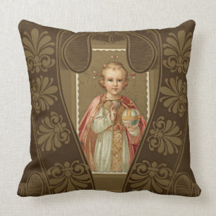 Säugling von Prag Jesus mit Welt Kissen