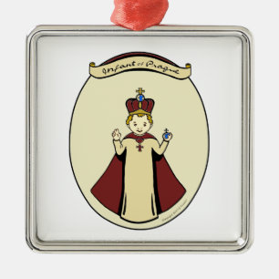 Säugling von Prag-Verzierung Silbernes Ornament