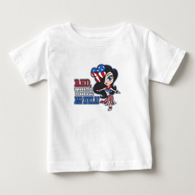 Säuglinge und Kleinkinder T - Shirt, rot, weiß und Baby T-shirt (Vorderseite)