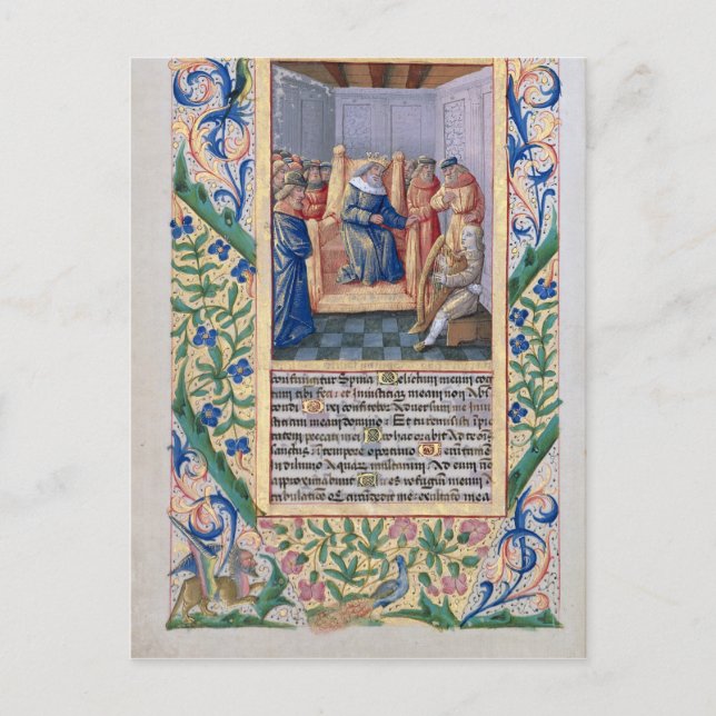 Saul hörte David beim Harfen zu Postkarte (Vorderseite)