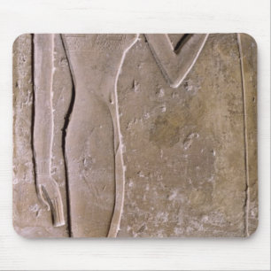 Säule, die eine Frau riecht eine Lotos-Blume Mousepad