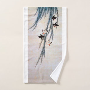 Saule et hirondelle, Hokusai