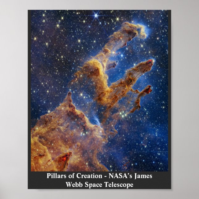Säulen der Schaffung James Webb Weltraumteleskop Poster (Vorne)