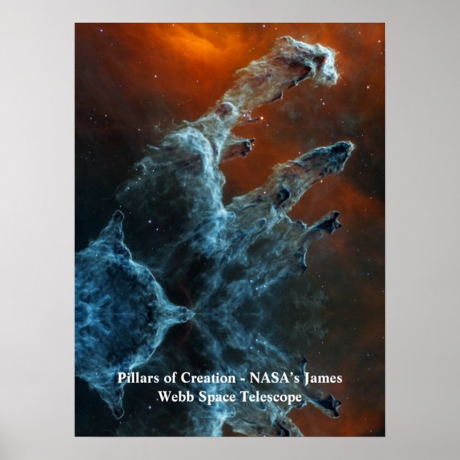 Säulen der Schaffung James Webb Weltraumteleskop Poster (Vorne)