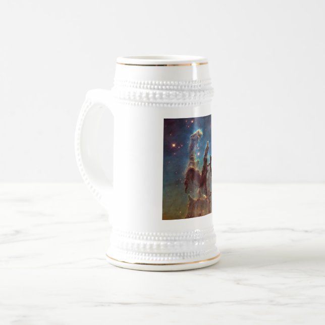 Säulen der Schöpfung, Adlernebel Hubble Space Bierglas (Vorderseite Links)