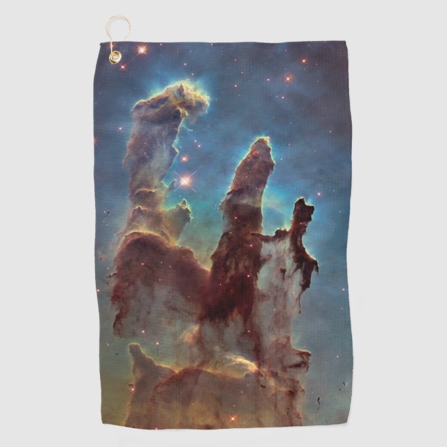 Säulen der Schöpfung, Adlernebel Hubble Space Golfhandtuch (Vorderseite)