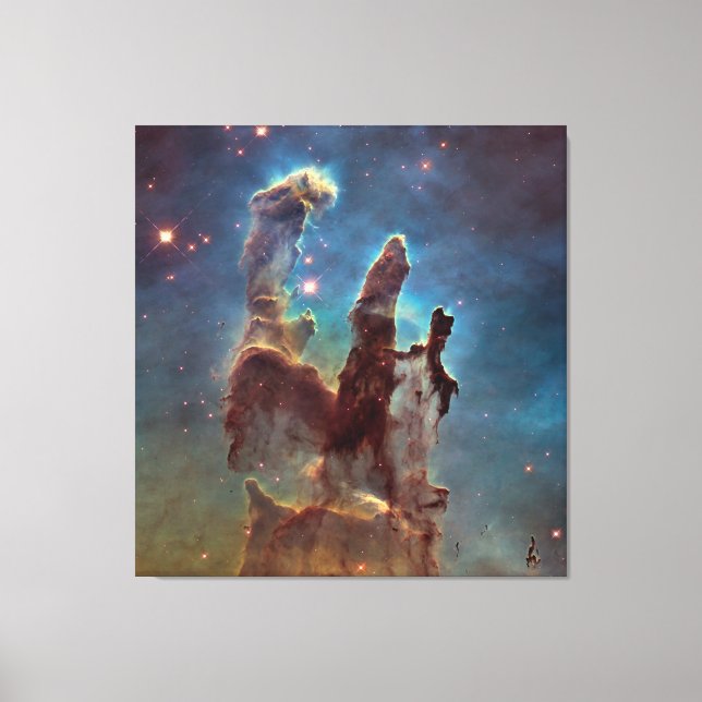 Säulen der Schöpfung, Adlernebel Hubble Space Leinwanddruck (Vorderseite)