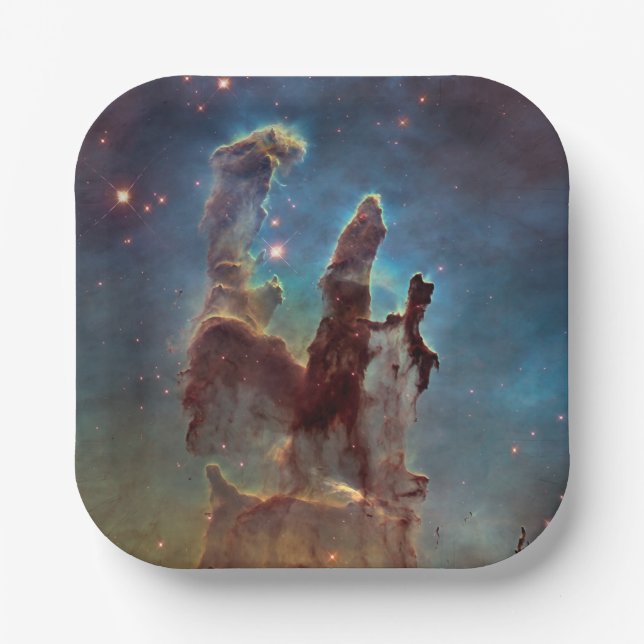 Säulen der Schöpfung, Adlernebel Hubble Space Pappteller (Vorderseite)