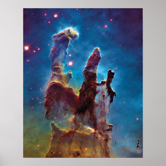 Säulen der Schöpfung M16 Adlernebel WeltraumFoto Poster (Vorne)
