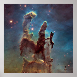 Säulen des Schöpfernebels Star Gazing Eagle Poster