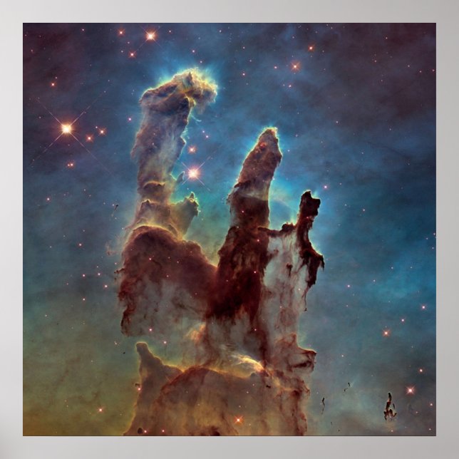 Säulen des Schöpfernebels Star Gazing Eagle Poster (Vorne)