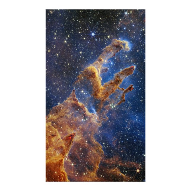 Säulen des Schöpfungsadlernebels Webb Teleskop Fotodruck (Vorne)