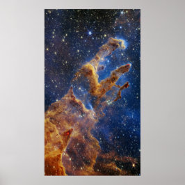 Säulen des Schöpfungsadlernebels Webb Teleskop Poster