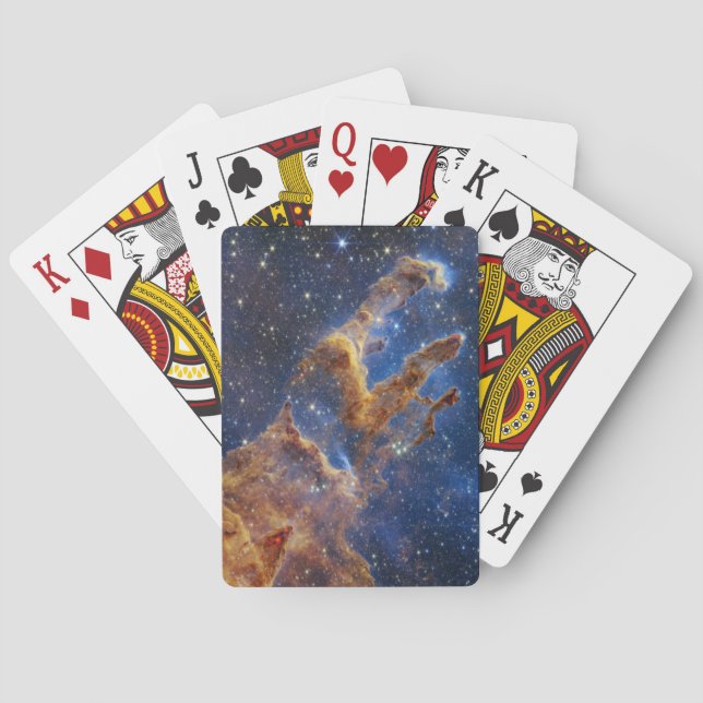 Säulen des Schöpfungsadlernebels Webb Teleskop Spielkarten (Rückseite)