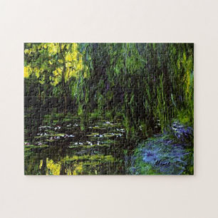 SAULES PLEURANTS de puzzle d'étang de nénuphar d