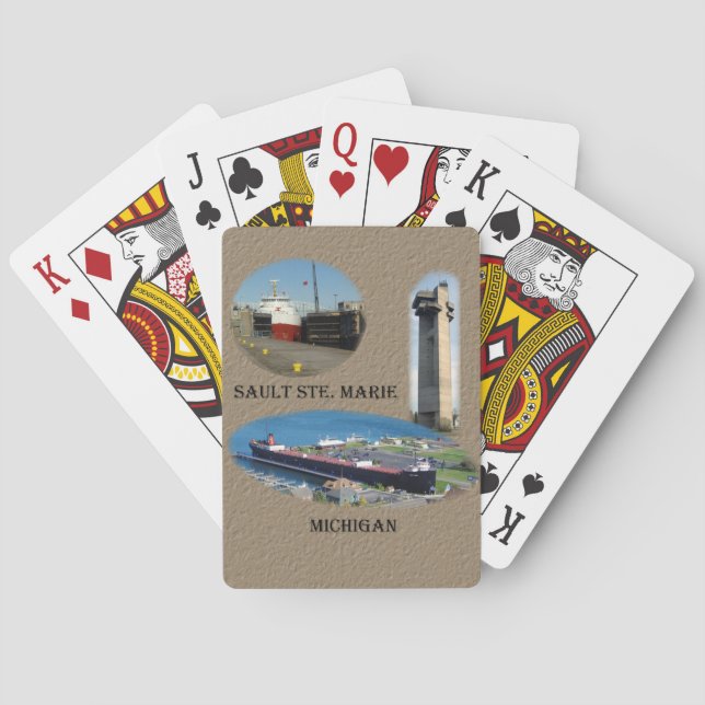 Sault Ste. Marie, Michigan, cartes à jouer (dos)
