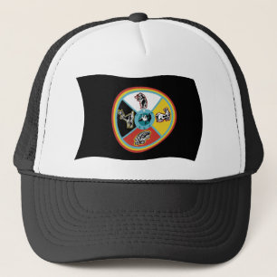 Sault Ste. Marie Tribe Flag Hat Truckerkappe