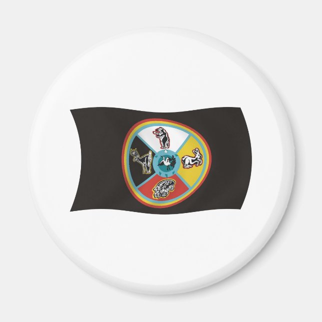 Sault Ste. Marie Tribe Flag Magnet (Vorne)