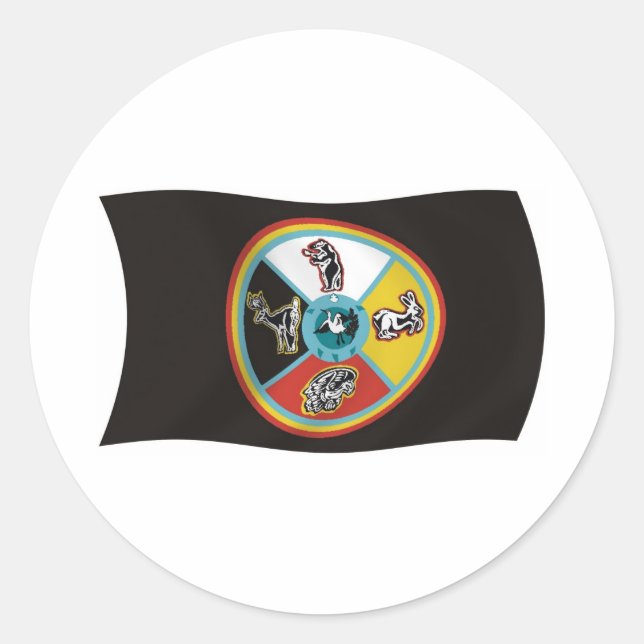 Sault Ste. Sticker à drapeau Marie Tribe (Devant)