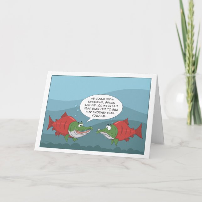 Saumon amusant : Anniversaire, Anniversaire, Carte (Devant)