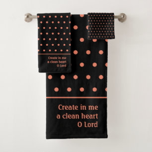 Saumon élégant et personnalisable Polka Dot Noir