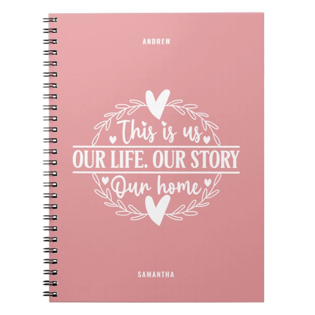 Saumon rose C'est notre histoire, notre Carnet (Devant)