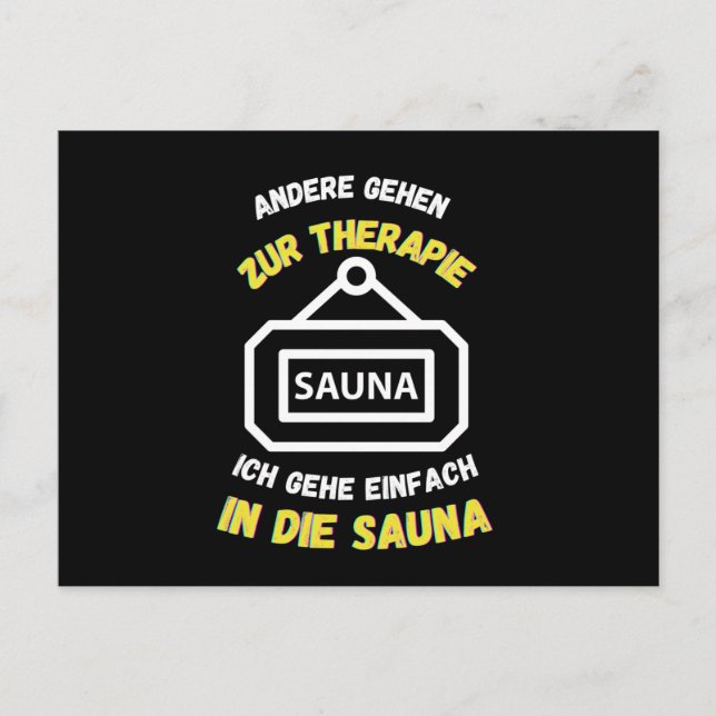 Sauna Andere gehen in die Heilsaunen Postkarte (Vorderseite)