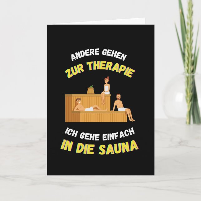 Sauna Andere gehen in die Therapiesaunas Karte (Vorderseite)