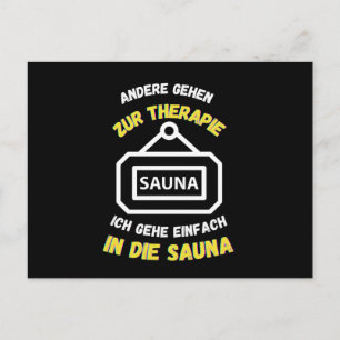 Sauna Andere gehen zur Therapie-Sauna Postkarte